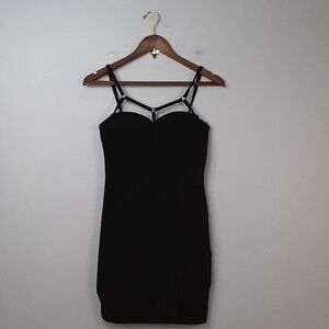 Lush Gothcore Black Bodycon Mini Dress